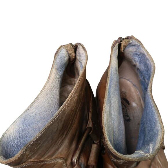 Freebird Boots Womens 10 Western Harness Zip Biker Distressed Leather FB-PLDIP - Picture 16 of 16